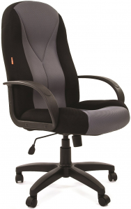 Кресло компьютерное Chairman 785 металл, пластик, ткань, пенополиуретан черный/серый Фото 1