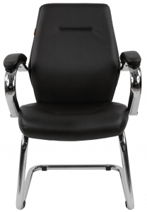 Кресло офисное для посетителей Chairman 495 металл, экокожа, пенополиуретан черный Фото 2