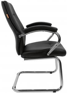 Кресло офисное для посетителей Chairman 495 металл, экокожа, пенополиуретан черный Фото 4
