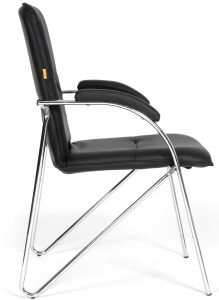 Кресло офисное для посетителей Chairman 850 металл, экокожа, пенополиуретан черный Фото 4