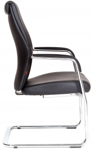 Кресло офисное для посетителей Chairman Vista V металл, экокожа, пенополиуретан черный Фото 4