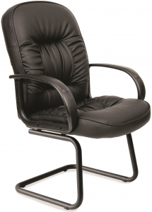 Кресло офисное для посетителей Chairman 416 V металл, пластик, экокожа, пенополиуретан черный Фото 1