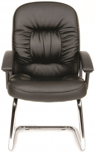 Кресло офисное для посетителей Chairman 418 V металл, пластик, экокожа, пенополиуретан черный Фото 2