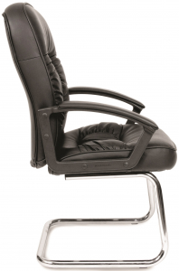 Кресло офисное для посетителей Chairman 418 V металл, пластик, экокожа, пенополиуретан черный Фото 4