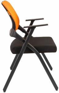 Кресло офисное для посетителей Chairman NEXX пластик, ткань, сетка, пенополиуретан черный, оранжевый Фото 4