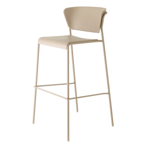 Стул пластиковый барный Scab Design Lisa Technopolymer Go Green сталь, технополимер тортора Фото 5