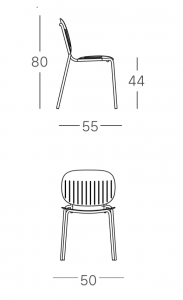 Стул металлический Scab Design Si-Si Barcode сталь антрацит Фото 2