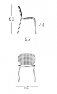 Стул металлический Scab Design Si-Si Dots сталь терракотовый Фото 2