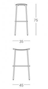 Табурет металлический барный Scab Design Trick сталь антрацит Фото 2