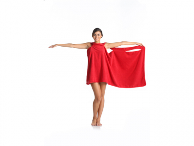 Полотенце-халат, размер S Lavatelli Kanguru smartowel красный Фото 1