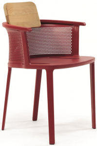 Кресло металлическое Ethimo Nicolette алюминий, тик красный, натуральный Фото 1