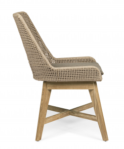 Стул плетеный с подушкой Garden Relax Hesperia тик, искусственный ротанг, олефин натуральный, тортора Фото 2