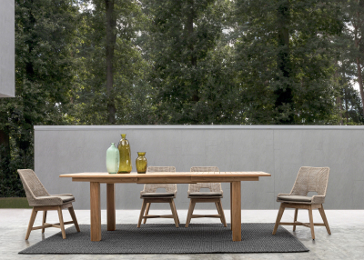Стул плетеный с подушкой Garden Relax Hesperia тик, искусственный ротанг, олефин натуральный, тортора Фото 5