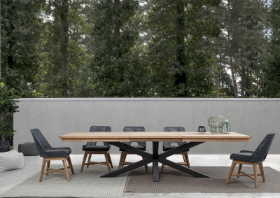 Стул плетеный с подушкой Garden Relax Hesperia тик, искусственный ротанг, олефин натуральный, серый Фото 10