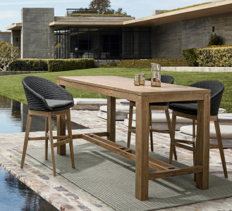 Кресло плетеное барное с подушкой Garden Relax Coachella тик, олефин натуральный, антрацит Фото 11