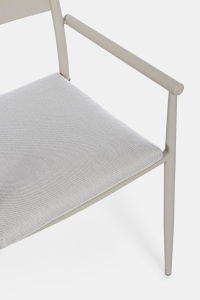 Кресло металлическое с подушкой Garden Relax Kendall алюминий, олефин светло-серый Фото 7