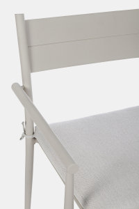Кресло металлическое с подушкой Garden Relax Kendall алюминий, олефин светло-серый Фото 6