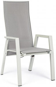 Кресло текстиленовое Garden Relax Steven алюминий, текстилен слоновая кость, серый Фото 1