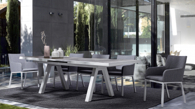 Кресло металлическое с обивкой Garden Relax Owen алюминий, текстилен, олефин белый, серый Фото 8