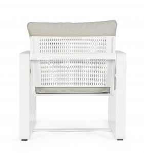Кресло металлическое с подушками Garden Relax Merrigan алюминий, олефин белый, бежевый Фото 5