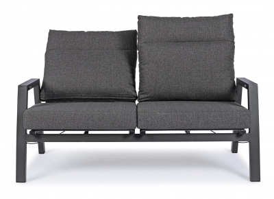 Диван металлический с подушками Garden Relax Kledi алюминий, текстилен, олефин антрацит, темно-серый Фото 6