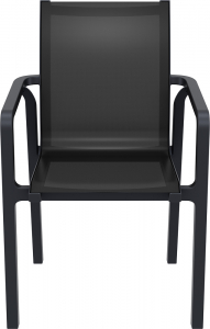 Кресло пластиковое Siesta Contract Pacific стеклопластик, текстилен черный Фото 10