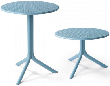 Стол пластиковый обеденный Nardi Step + Step Mini стеклопластик голубой Фото 5