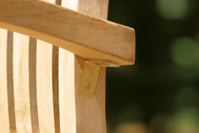 Скамейка деревянная двухместная Giardino Di Legno Savana Onda тик Фото 6