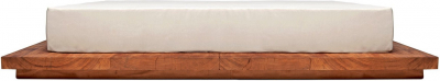 Лежак деревянный двухместный с матрасом Giardino Di Legno Suar суар, акрил коричневый, слоновая кость Фото 1