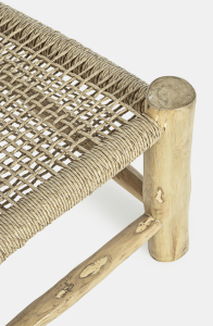 Лаунж стул плетеный Garden Relax Lampok тик, искусственный ротанг Фото 6