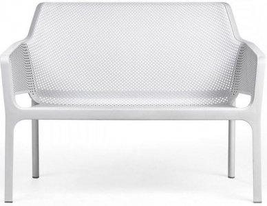 Диван пластиковый Nardi Net Bench стеклопластик белый Фото 1