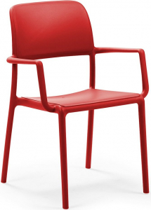 Кресло пластиковое Nardi Riva стеклопластик красный Фото 1