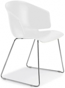 Кресло пластиковое PEDRALI Grace сталь, стеклопластик белый Фото 1