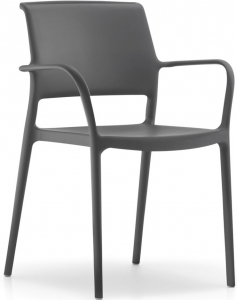 Кресло пластиковое PEDRALI Ara стеклопластик темно-серый Фото 1