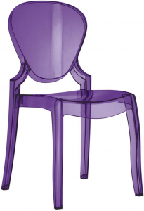 Стул прозрачный PEDRALI Queen поликарбонат фиолетовый Фото 1