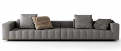 Диван модульный мягкий Minotti Freeman Tailor алюминий, ткань Фото 1