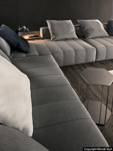 Диван модульный мягкий Minotti Freeman Tailor алюминий, ткань Фото 5