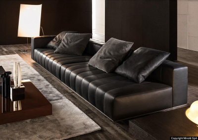 Диван модульный мягкий Minotti Freeman Tailor алюминий, ткань Фото 8