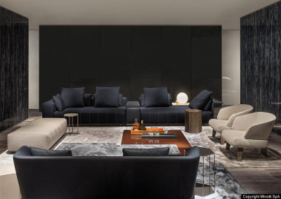 Диван модульный мягкий Minotti Freeman Tailor алюминий, ткань Фото 11