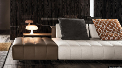 Диван модульный мягкий Minotti Freeman Tailor алюминий, ткань Фото 13