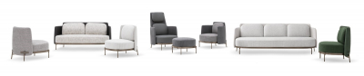 Кресло мягкое Minotti Tape металл, дерево, ткань Фото 8