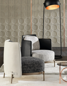 Кресло мягкое Minotti Tape металл, дерево, ткань Фото 4