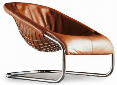 Кресло мягкое Minotti Cortina  металл, кожа Фото 1