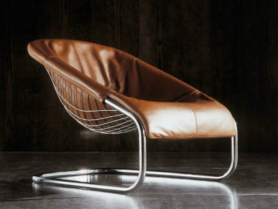 Кресло мягкое Minotti Cortina  металл, кожа Фото 4