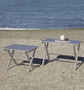 Столик металлический складной кофейный Magnani Small Table алюминий серебристый Фото 5