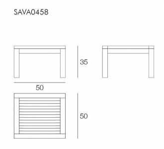 Столик деревянный журнальный Giardino Di Legno Savana тик Фото 2