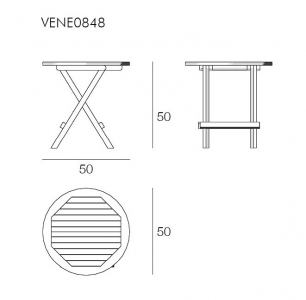 Столик деревянный складной Giardino Di Legno Venezia тик Фото 2