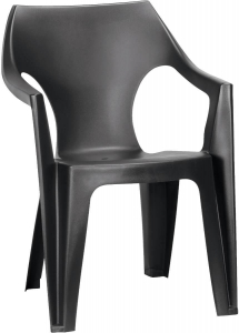 Кресло пластиковое Keter Dante Lowback полипропилен графит Фото 1