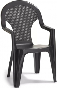 Кресло пластиковое Keter Santana полипропилен графит Фото 1