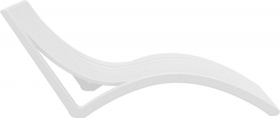 Шезлонг-лежак пластиковый Siesta Contract Slim стеклопластик белый Фото 8